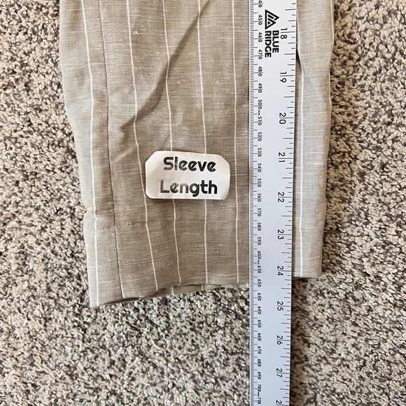 NWT Gibson Latimer Womens XL Coastal Preppy Classic Linen Double Breasted Blazer - Picture 12 of 13